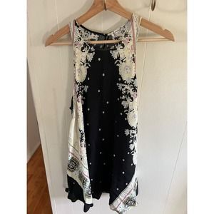 FREE PEOPLE DARJEELING PRINTED SLIP DRESS MINIDRESS S